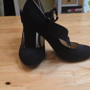 Cato Black Suede Heels